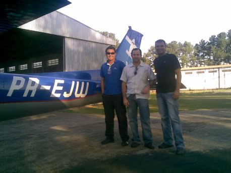 O Diretor da EJ, Josué de Andrade, acompanhou a chegada dos aeronavegantes do Cross Country Natal, uma das maiores navegações já realizadas na EJ.