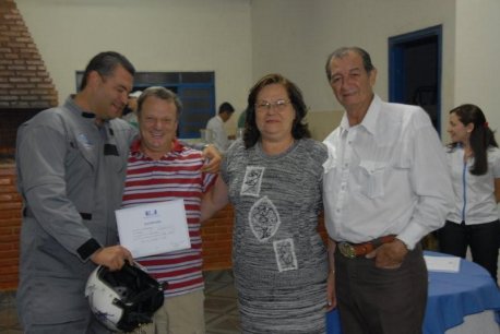 Cmte Edmir, Marcelo Marques e seus pais.