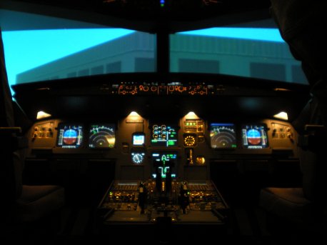 Simulador do Airbus A320.