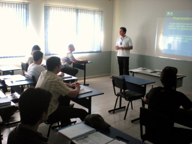 Aula de Meteorologia com o Prof/Inst Marcos Fernando Borázzio