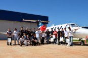 Visita dos alunos do curso de Ciências Aeronáuticas da ITE - Baurú, mais uma faculdade parceira de EJ.
