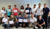 Entrega do certificado de conclusão aos alunos da 5ª Turma de 2013 do curso de Piloto Privado  em Itápolis.